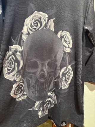 CamisolaDark Sheeps Calavera Rosas