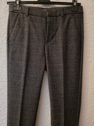 Pantalón Zara T XS Príncipe de Gales 4 bolsillos