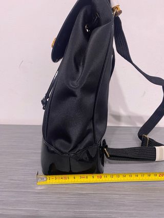 Zaino Regina Schrecker nero con manico bambù