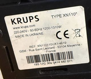 Piezas de Cafetera Nespresso KRUPS Blanca