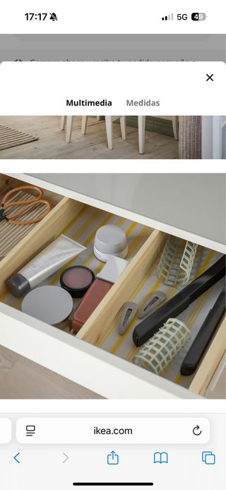 Tocador Blanco Ikea HEMNES 100x50 cm