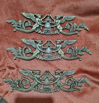 Embellecedor Mueble Bronce Figuras Aladas