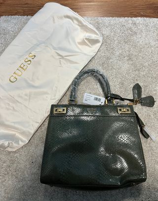 Bolso Guess verde efecto piel serpiente