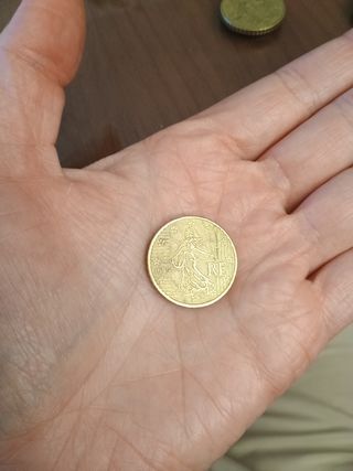 Moneda 50 céntimos Francia año 1999