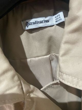 Gabardina Stradivarius Beige Talla S