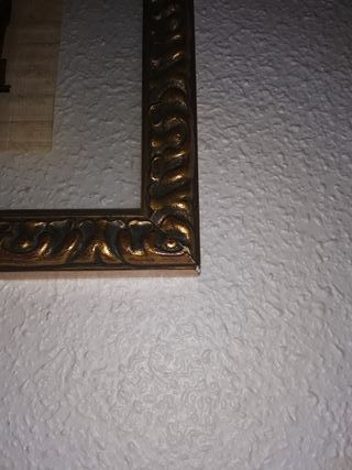 Cuadro Egipcio Pergamino Marco Dorado