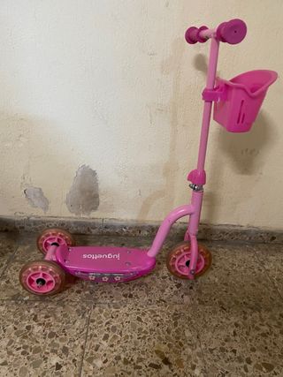 Patinete infantil rosa 3 ruedas