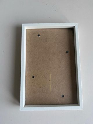 Marco de fotos blanco y marrón