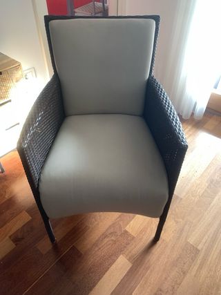 Set 4 Poltrone da esterno/interno beige/marrone