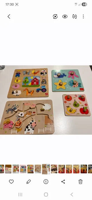 Puzzles de madera infantiles