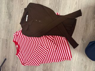 Polo Zara y Camiseta Rayas Mango