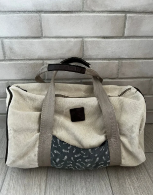 Bolsa viaje tostado efecto vintage lavado. UNISEX.