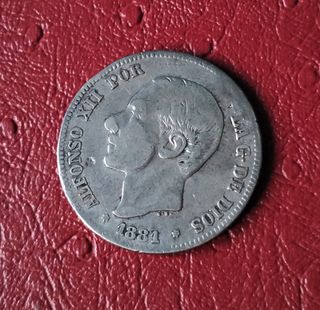 2 Pesetas Plata 1881