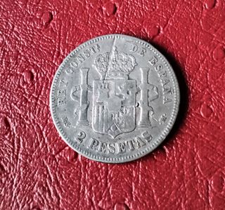 2 Pesetas Plata 1881