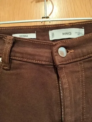 Vaqueros Mango Marrones