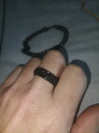 Conjunto Collar Cruz y Anillo hombre