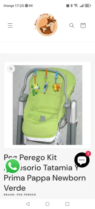 Trona bebe Peg Perego Siesta Follow Me + Kit Tatam