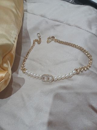 Gargantilla Perlas CDior Inspiración Oro.