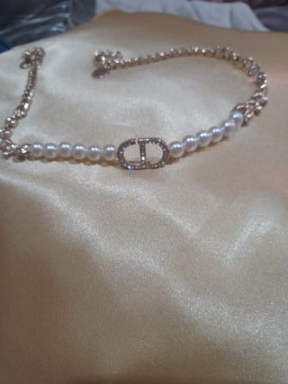 Gargantilla Perlas CDior Inspiración Oro.