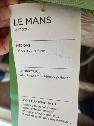 Tumbona ratán reclinable verde