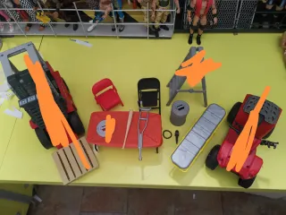 Accesorios Figuras WWE: Escalera, Camilla, Silla