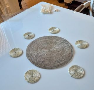 Centrotavola perline + 6 sottobicchieri