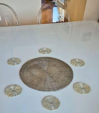 Centrotavola perline + 6 sottobicchieri