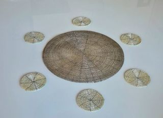 Centrotavola perline + 6 sottobicchieri