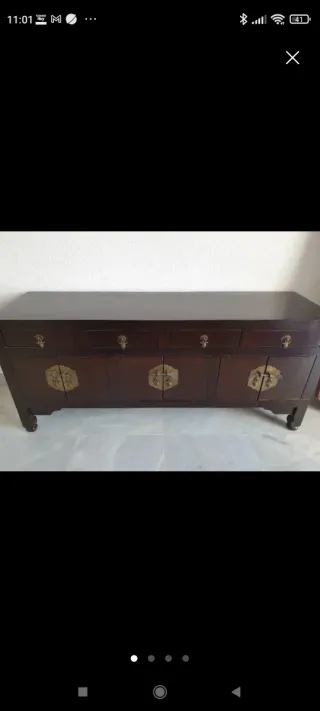 Mueble oriental madera y metal