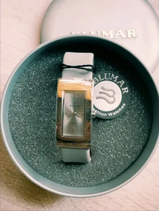 Reloj Blumar Mujer Nuevo Plata y gris claro
