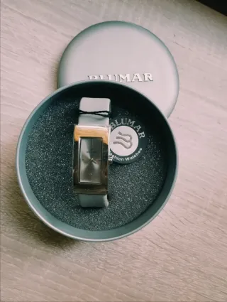Reloj Blumar Mujer Nuevo Plata y gris claro