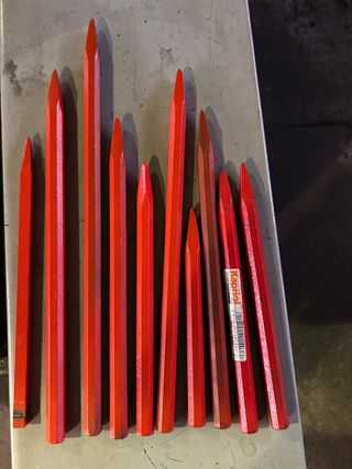 Set 10 scalpelli rossi