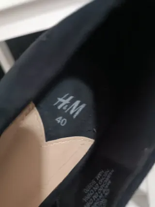 Zapatos de salón ante negro talla 40