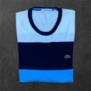 Maglia Lacoste cotone righe taglia M