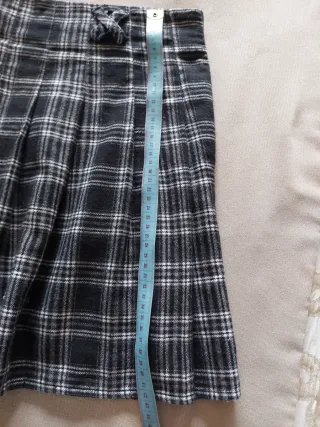 Minifalda Shein cuadros blanco y negro