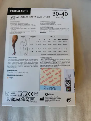 Medias Farmalastic Compresión Fuerte Talla G Nieva