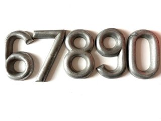 Números de portal, vintage, antiguo