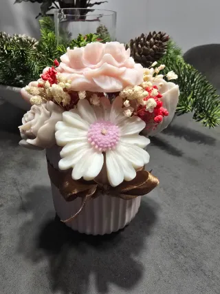 Velas decorativas florales