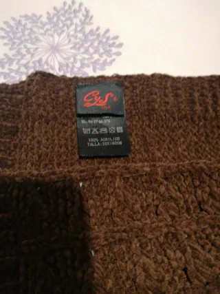 Bufanda de terciopelo marrón