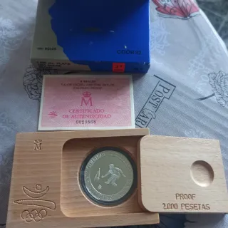 Moneda Plata 2000 Pesetas Barcelona 92 COOB
