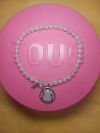 Pulsera Tous elástica cuarzo rosa