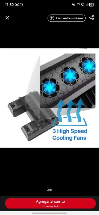 Soporte PS4/Slim/Pro con ventilación