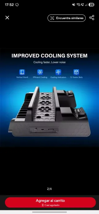 Soporte PS4/Slim/Pro con ventilación