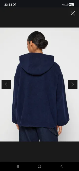 Abrigo Lana Azul Lacoste Mujer Nuevo