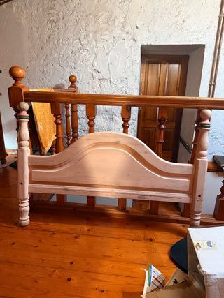 Cabecero Madera Maciza Cama 105