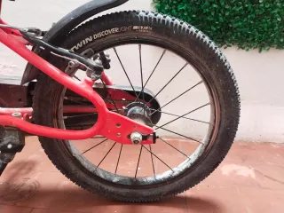 Bicicleta Btwin 900 Racing rojo aluminio 16 pulgad