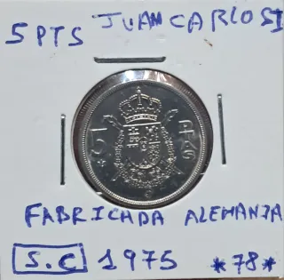 Moneda 5 Pts Juan Carlos I 1975