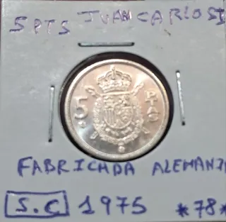 Moneda 5 Pts Juan Carlos I 1975