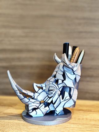 Portapenne/Vaso Rinoceronte Design Pietra