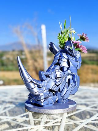 Portapenne/Vaso Rinoceronte Design Pietra